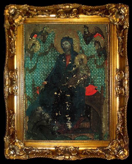 framed  Duccio di Buoninsegna The Madonna of the Franciscans, ta009-2